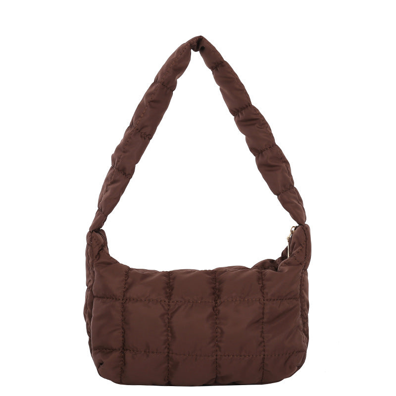 Fashionable Shoulder Bag Trendy Pleated Cloud-Shaped Handbag for Women