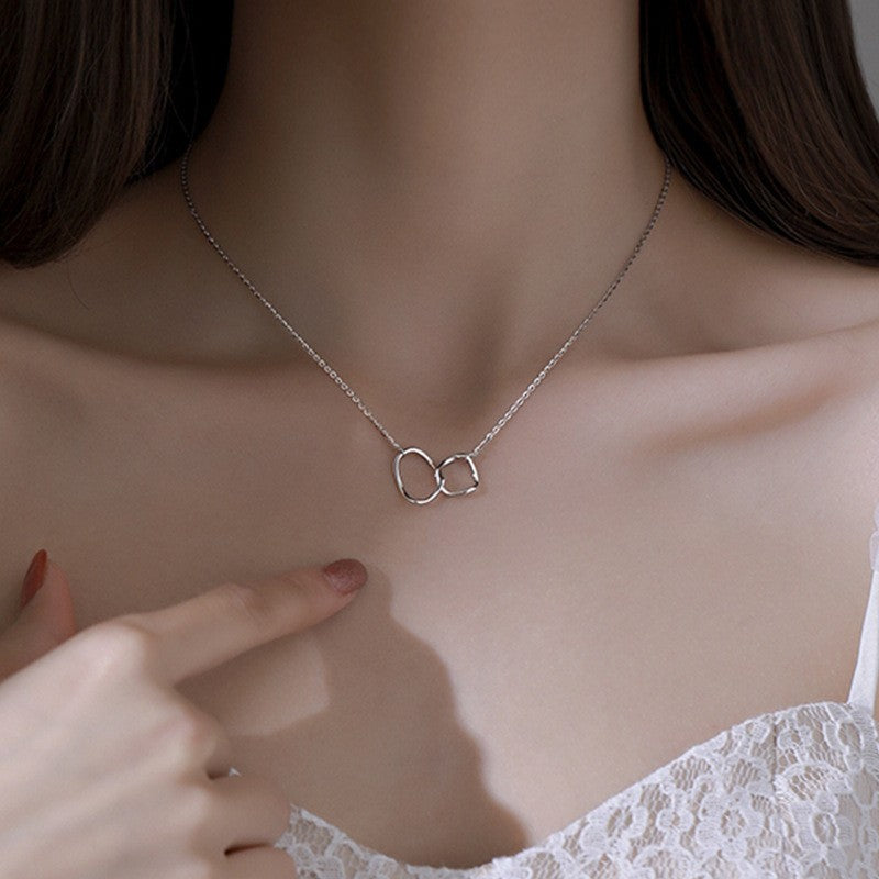 S925 Sterling Silver Pearl Necklace For Women Light Luxury And High-end