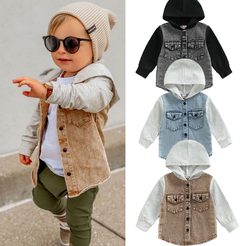 Boys' And Girls' Coats Hooded Top