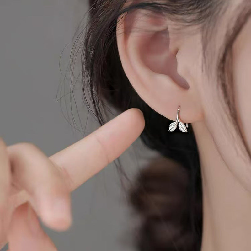 925 Gold Earrings Women's Retro