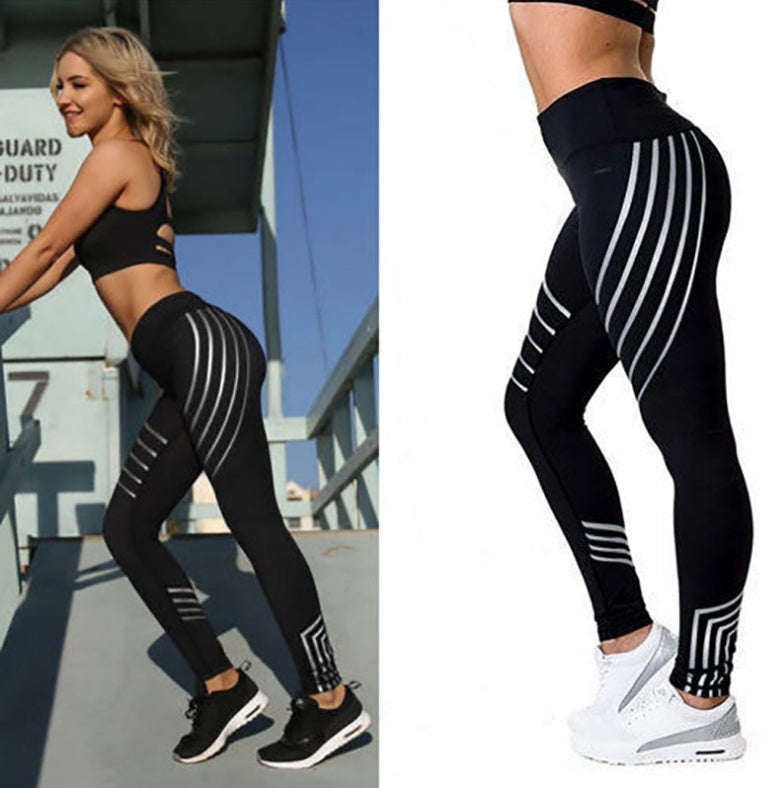 Women’s Printed Workout Leggings ,Slim Fit
