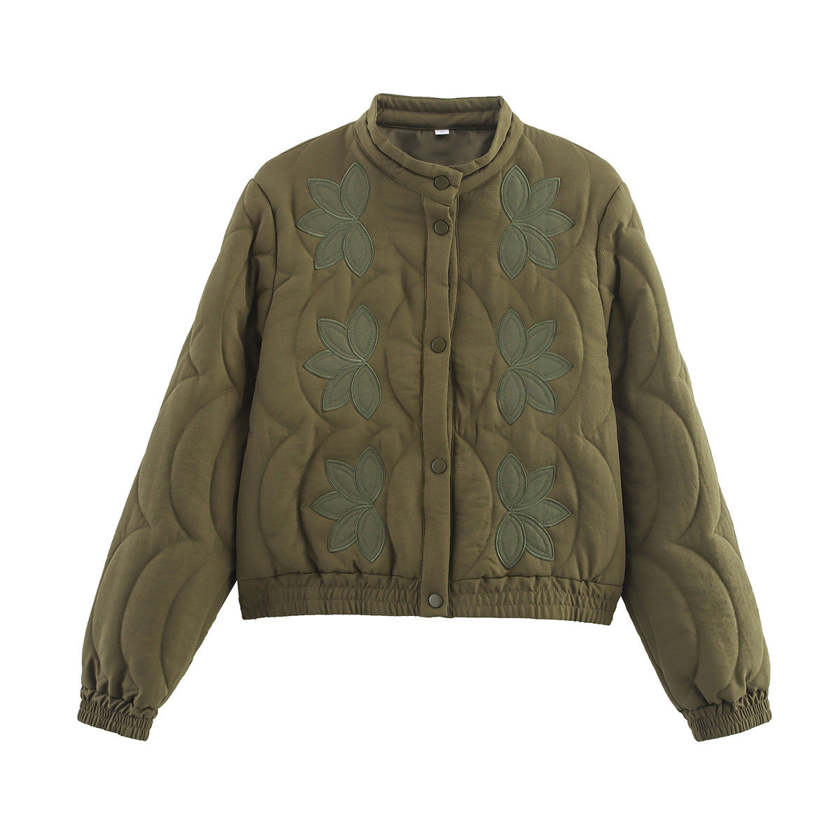 European And American Style French Embroidered Cotton-Padded Coat For Women