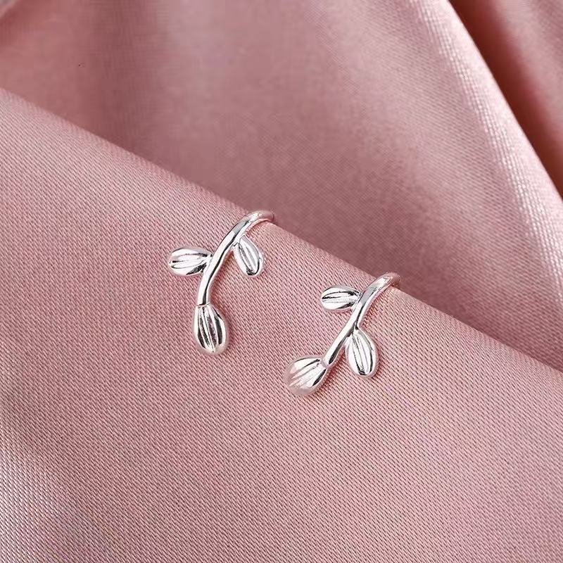 925 Gold Earrings Women's Retro