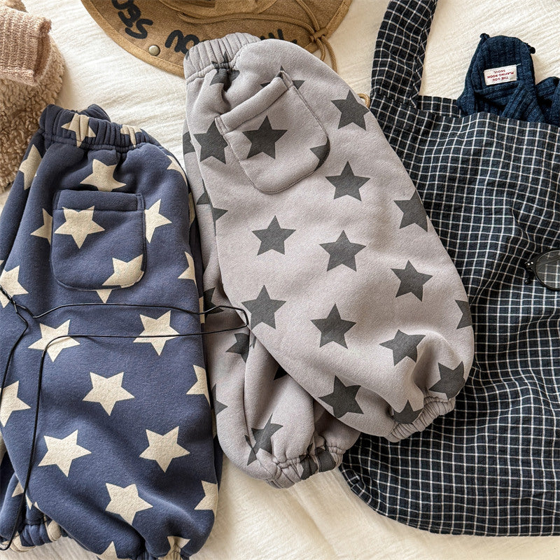 Fleece-lined Pants for Autumn and Winter Wear