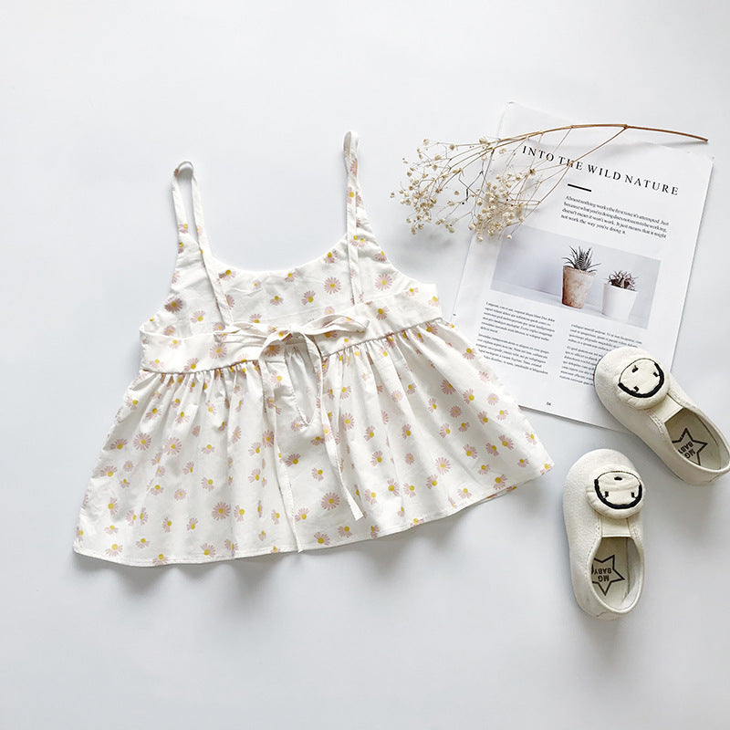 Children's Wear Girls' Skirt Set Small Sleeveless Tops Shorts