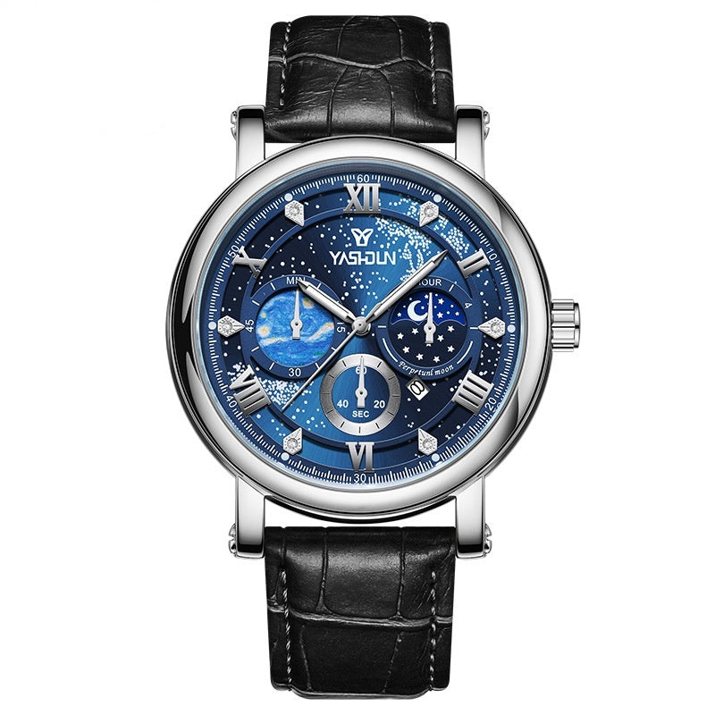 Men's Watch with Vast Starry Sky Design