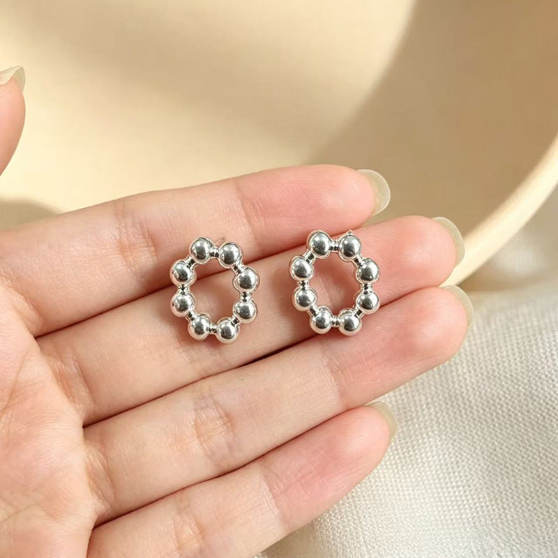 925 Gold Earrings Women's Retro