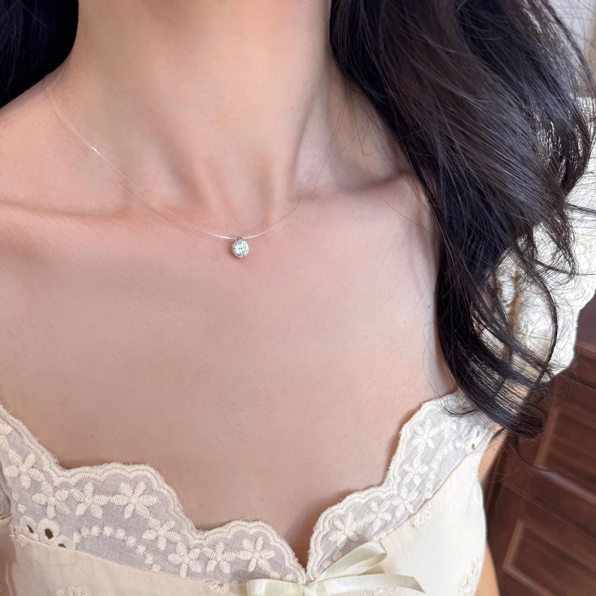 S925 Sterling Silver Pearl Necklace For Women Light Luxury And High-end