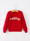 Girls “merry” Pullover Sweater