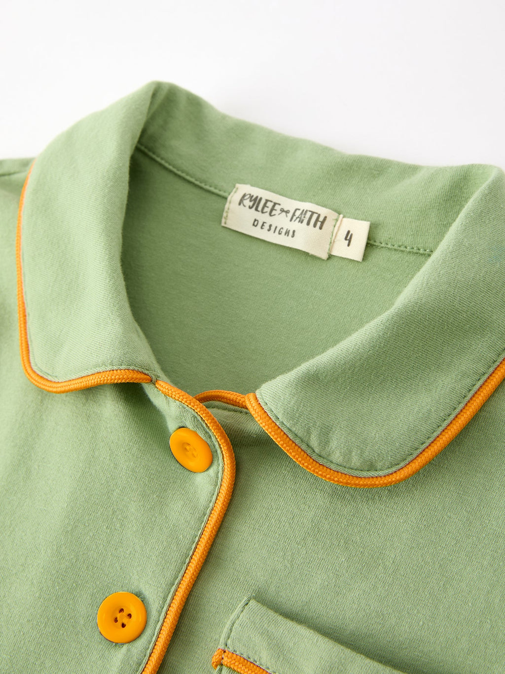 Kids Pajamas Set Pumpkin Embroidery Button Sleepwear