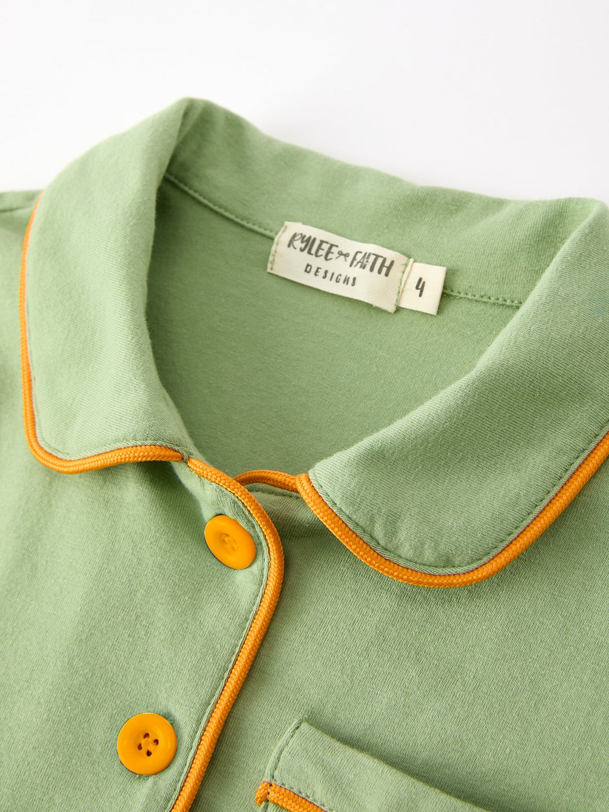 Kids Pajamas Set Pumpkin Embroidery Button Sleepwear
