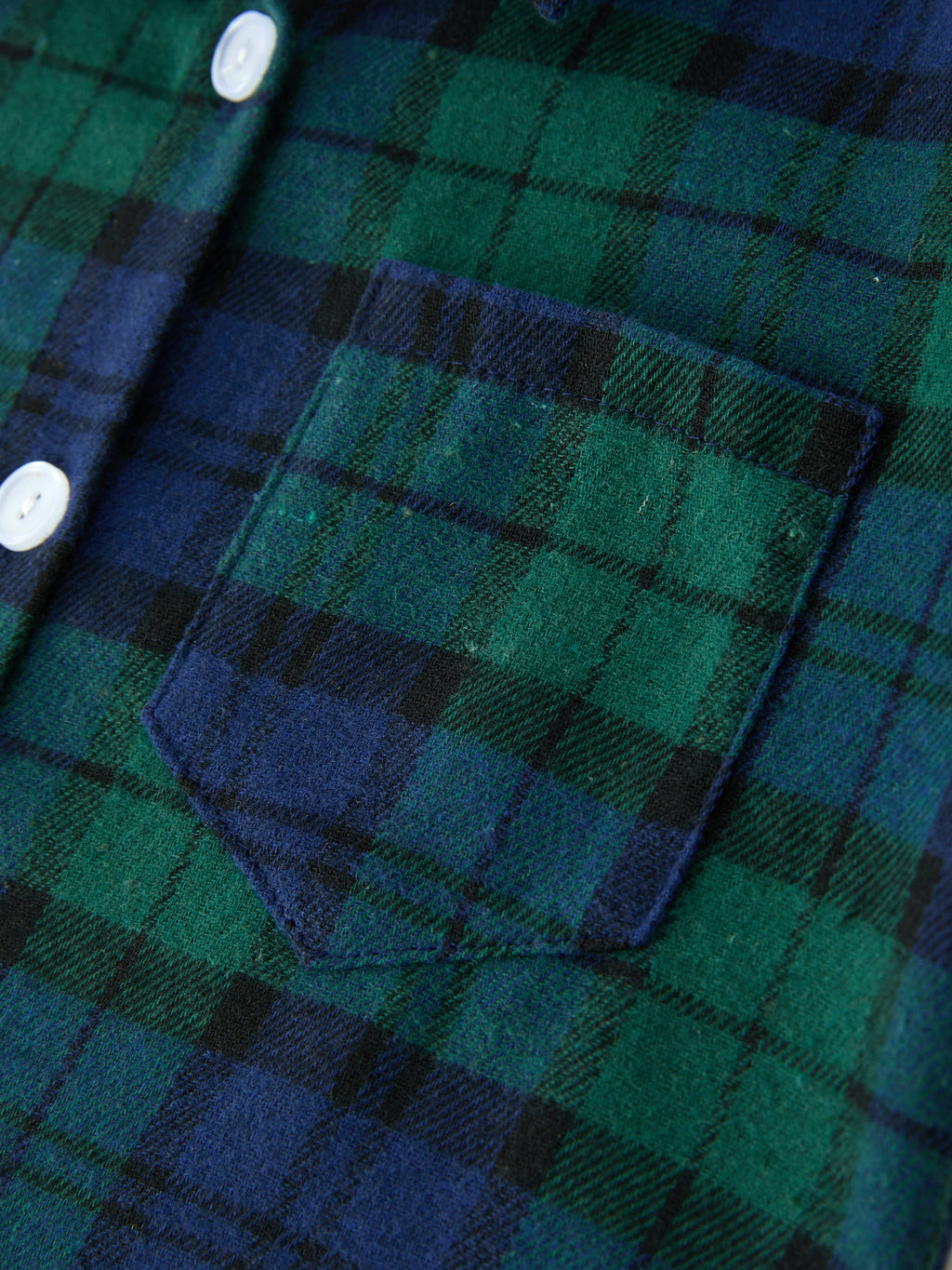 Christmas Boys Green & Navy Plaid Button Down Shirt