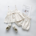 Children's Wear Girls' Skirt Set Small Sleeveless Tops Shorts
