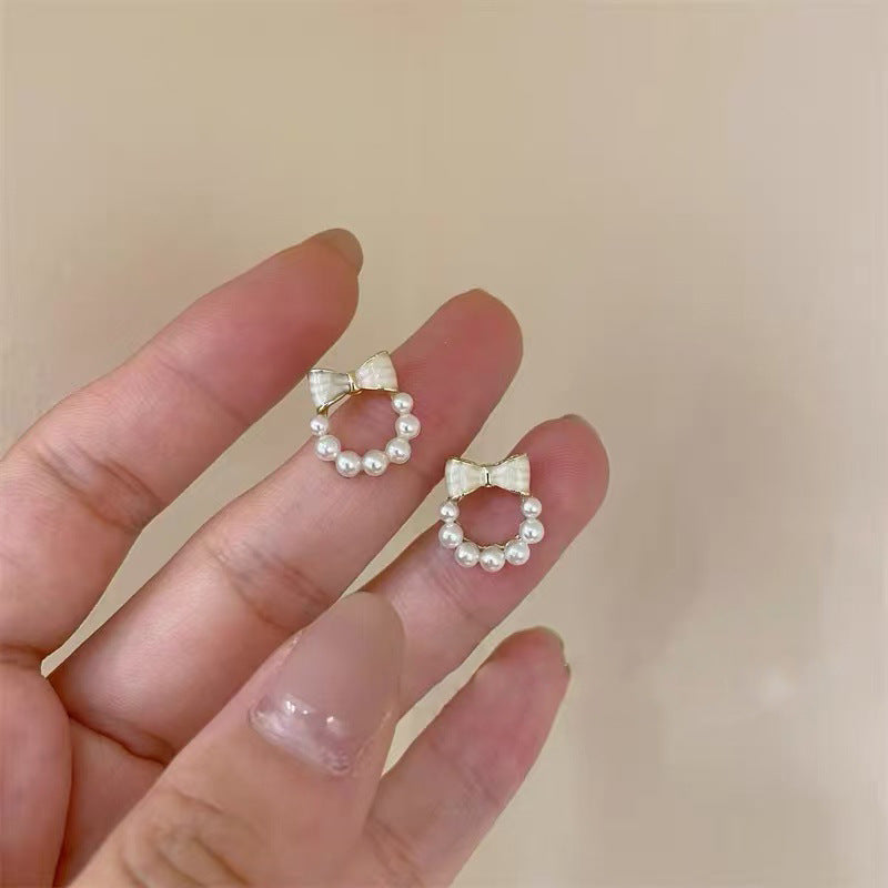 925 Gold Earrings Women's Retro