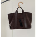 Vintage Suede Large-Capacity Tote Bag