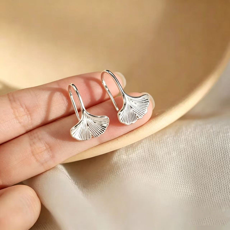 925 Gold Earrings Women's Retro