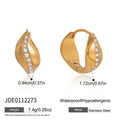 Wave Zircon Huggie Earrings Collection