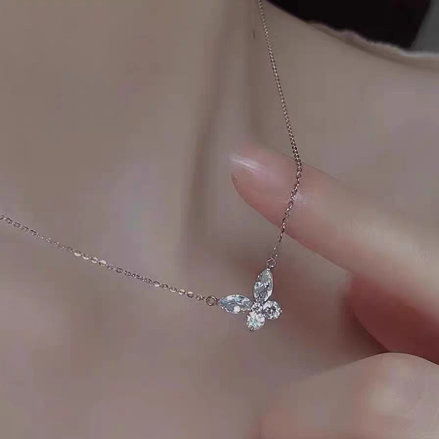 S925 Sterling Silver Pearl Necklace For Women Light Luxury And High-end