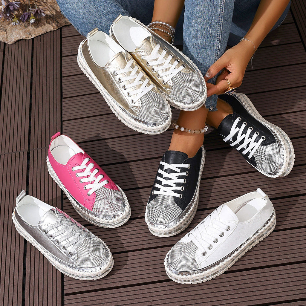 Women’s White Sneakers – Chunky Sole Casual Everyday Shoes
