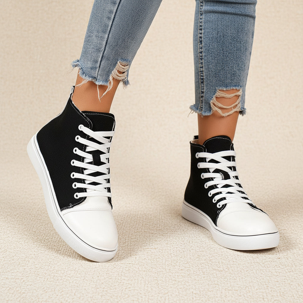 Women's High-Top Canvas Sneakers