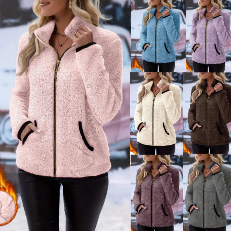 Casual Plush Jacket for Women
