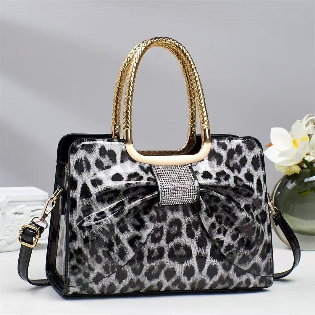 Embellished Chic Leopard-print Women's Bag