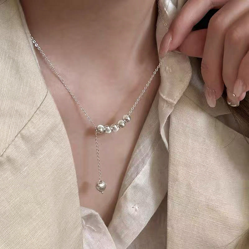 S925 Sterling Silver Pearl Necklace For Women Light Luxury And High-end
