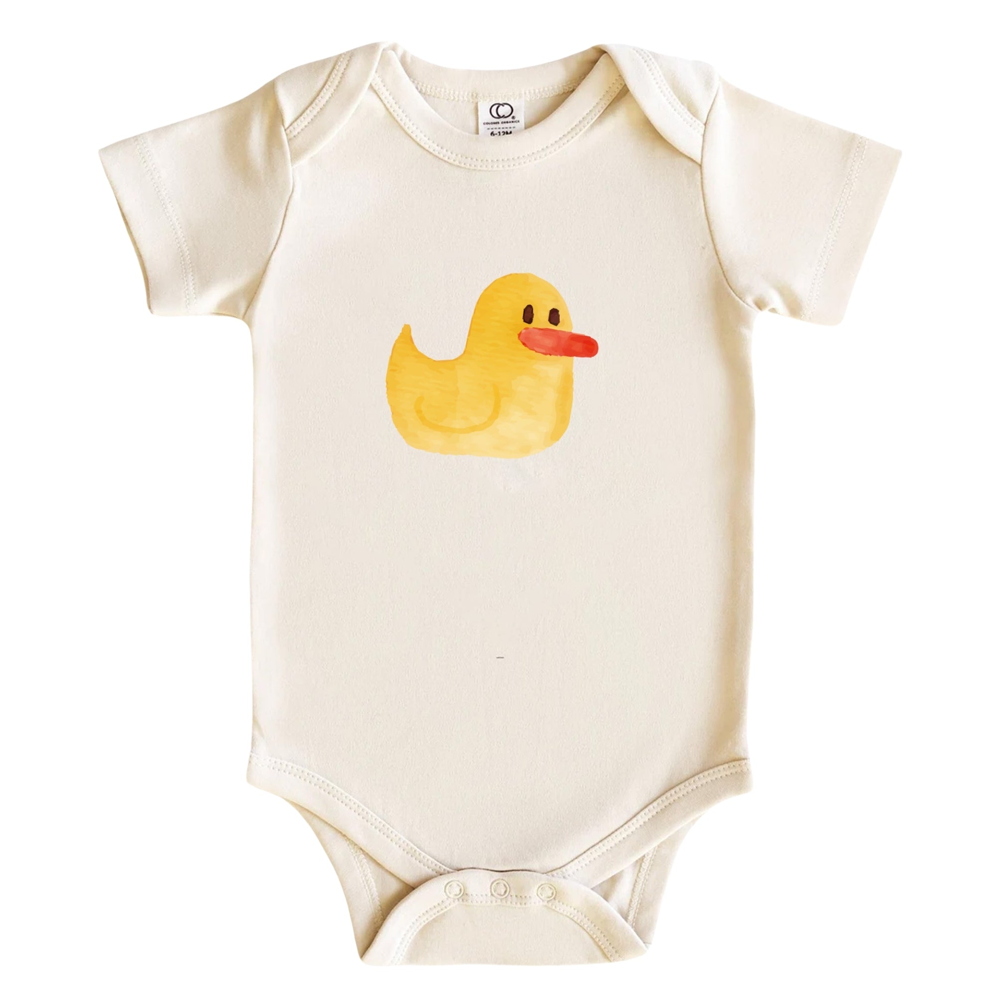 Watercolor Duck Baby Bodysuit