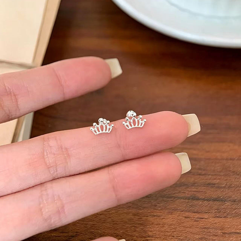 925 Gold Earrings Women's Retro