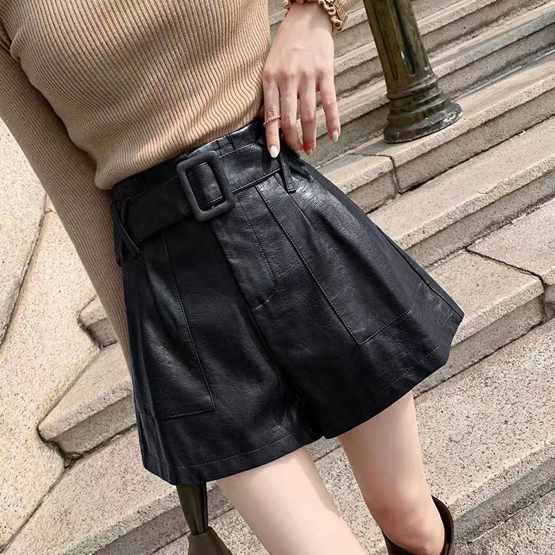 High-waisted Leather Pants For Women