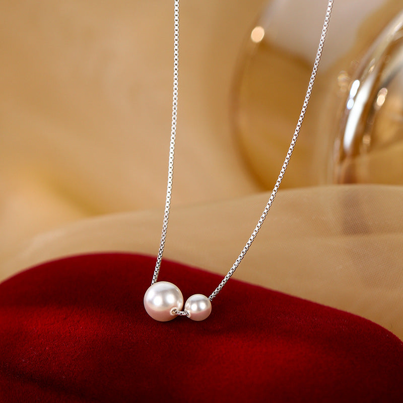 925 Sterling Silver Pearl Necklace Women's