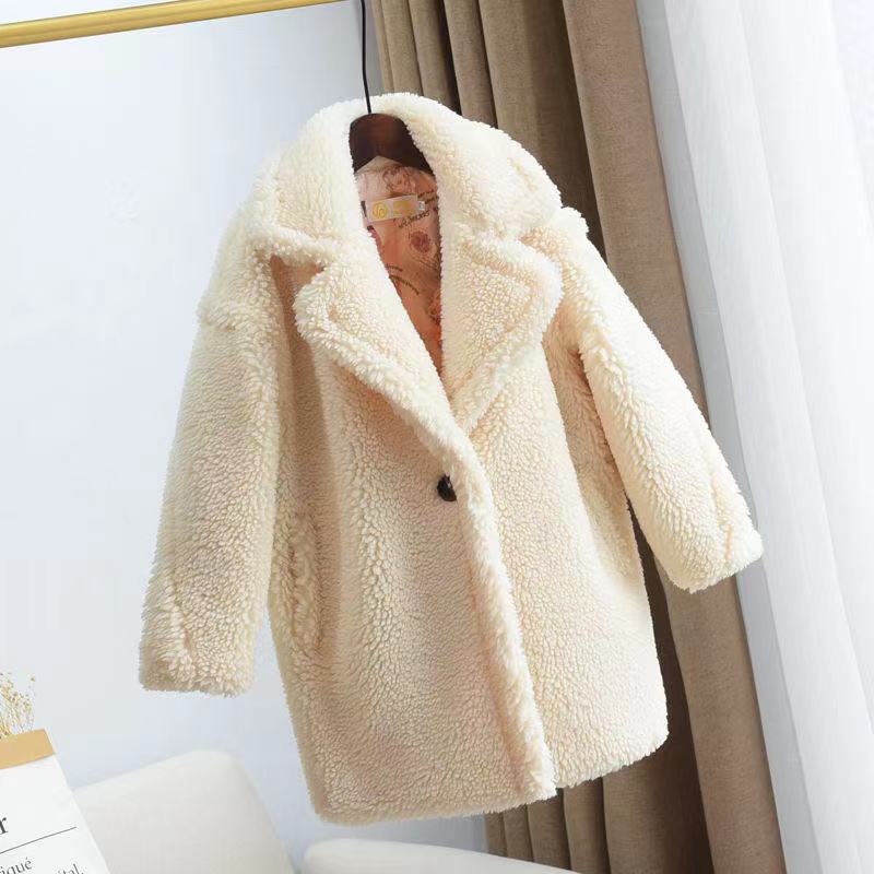 Fur-in-one Cashmere Girls' Coat
