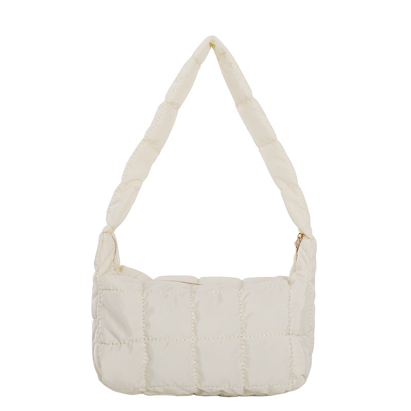 Fashionable Shoulder Bag Trendy Pleated Cloud-Shaped Handbag for Women