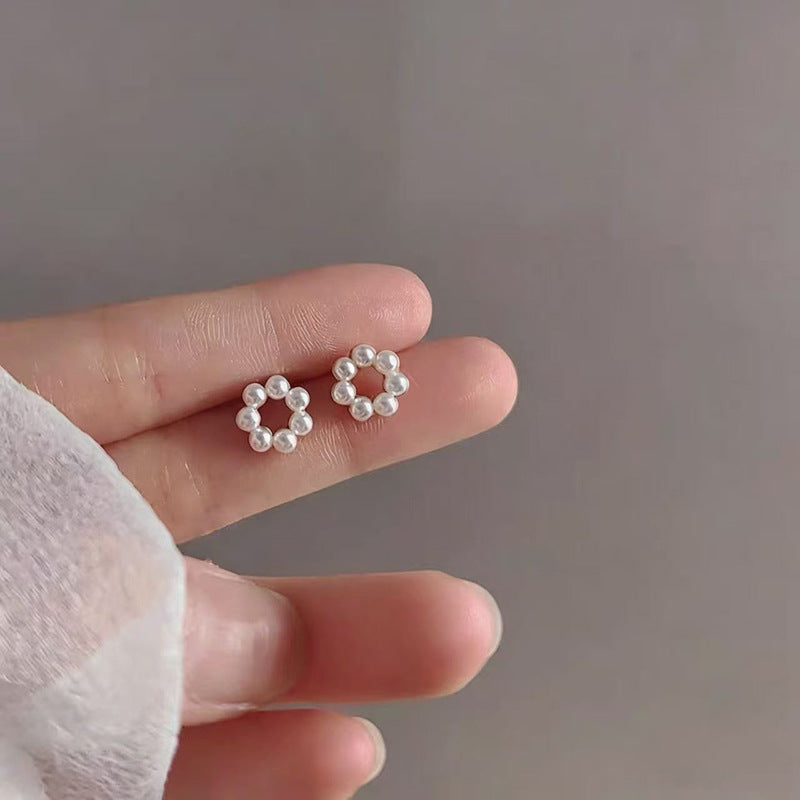 925 Gold Earrings Women's Retro