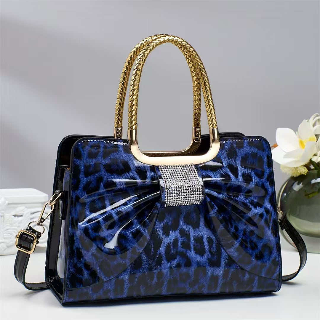 Embellished Chic Leopard-print Women's Bag