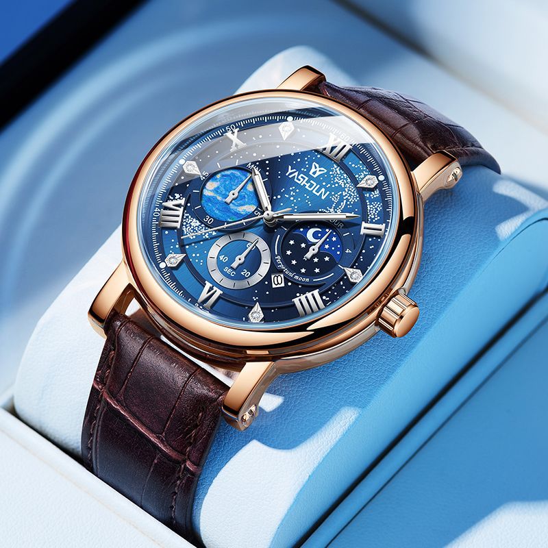 Men's Watch with Vast Starry Sky Design