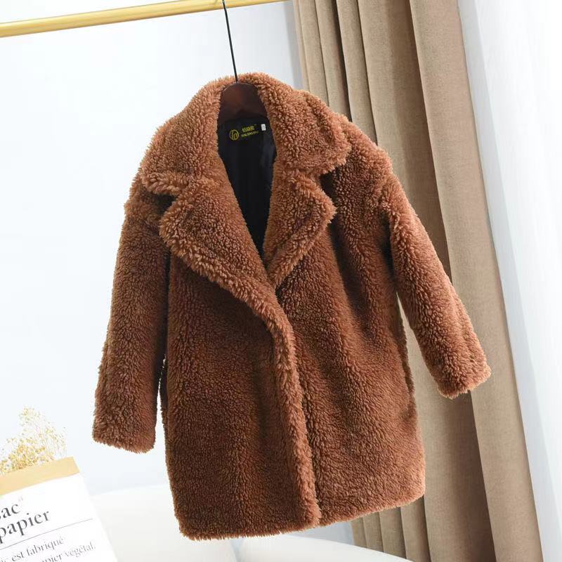 Fur-in-one Cashmere Girls' Coat