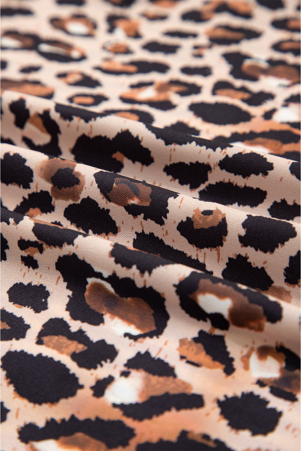Stripe Leopard Patchwork Long Sleeve Buttoned Shirt