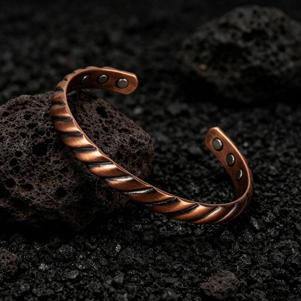 Magnetic Red Copper Bracelet Vintage And Fashionable