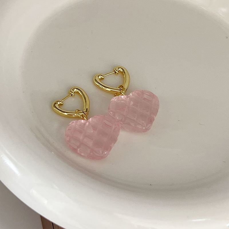 925 Gold Earrings Women's Retro