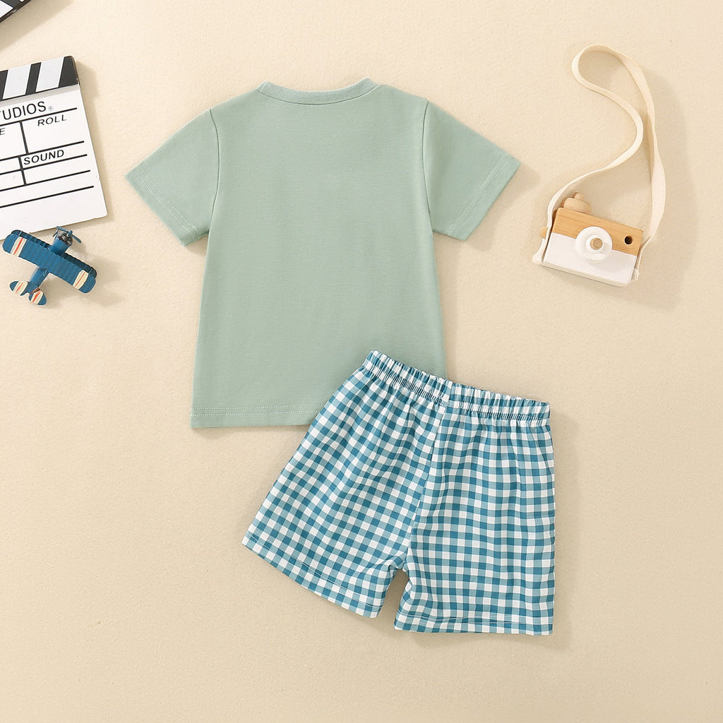 Baby Short-sleeve Top And Shorts Set