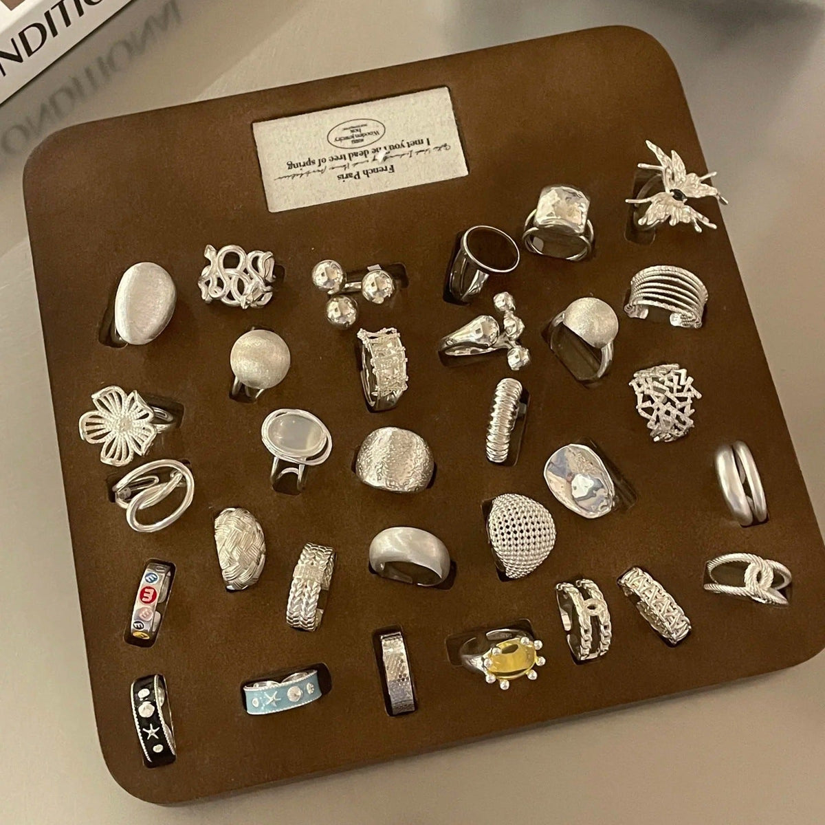 S925 Sterling Silver Rings For Women, Unique Non-Tarnish Vintage Statement Rings
