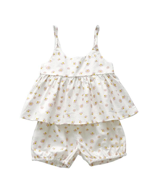 Children's Wear Girls' Skirt Set Small Sleeveless Tops Shorts