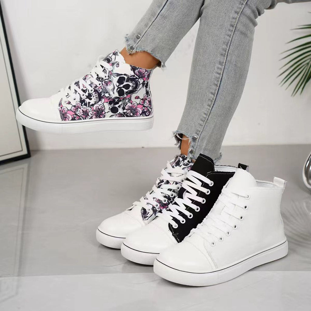 Women's High-Top Canvas Sneakers