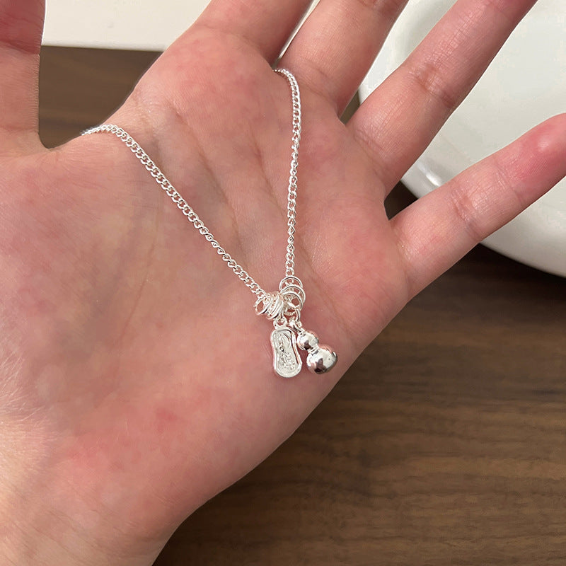 S925 Sterling Silver Pearl Necklace For Women Light Luxury And High-end