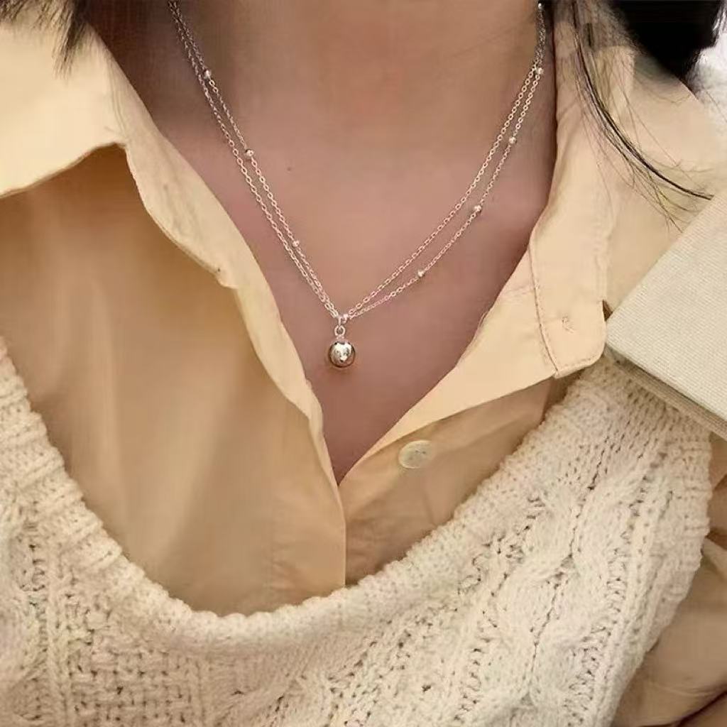 S925 Sterling Silver Pearl Necklace For Women Light Luxury And High-end