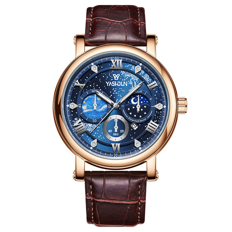 Men's Watch with Vast Starry Sky Design