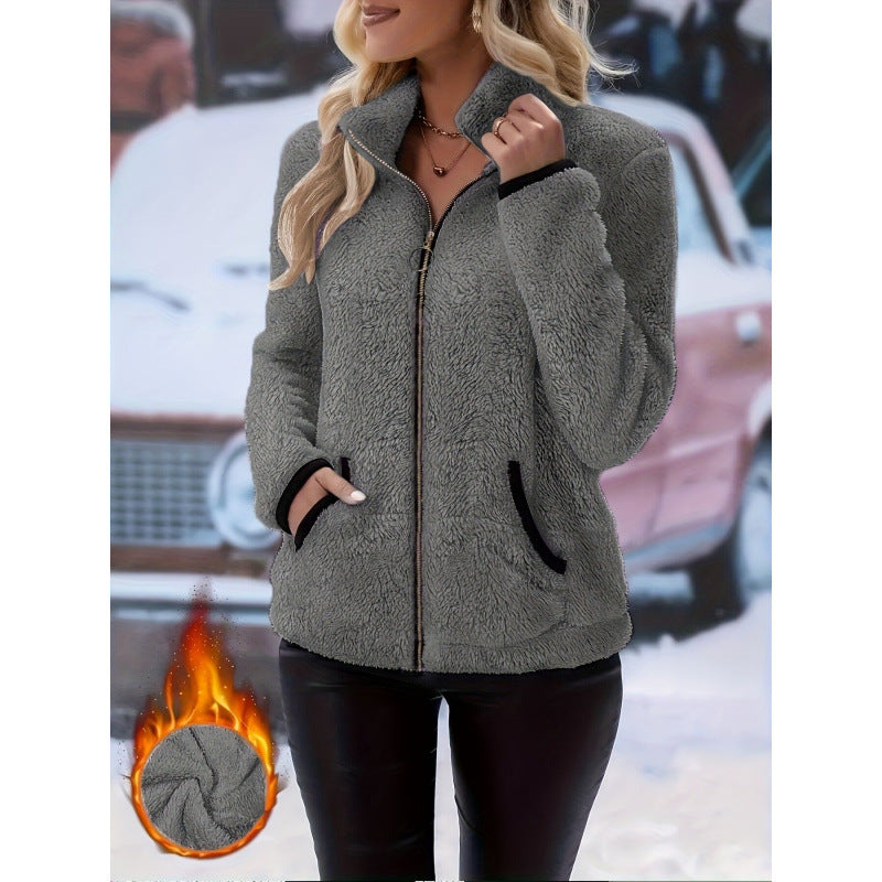 Casual Plush Jacket for Women