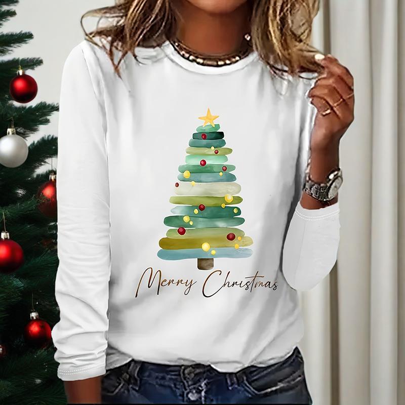 Women’s Long Sleeve Merry Christmas T-Shirt