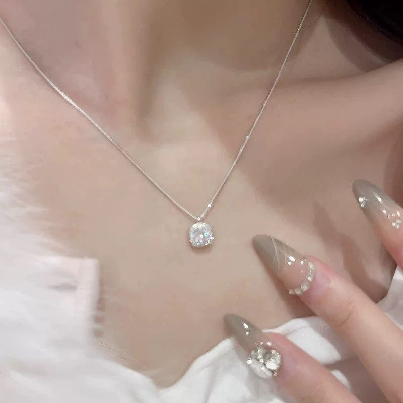 S925 Sterling Silver Pearl Necklace For Women Light Luxury And High-end